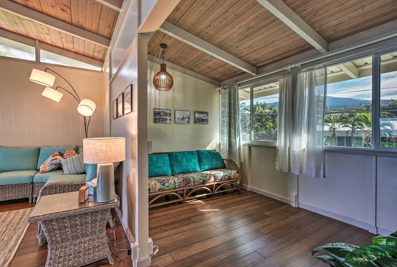 Vakantiehuis Oceanfront Kona Home With Beach Access And Views! Kailua-Kona