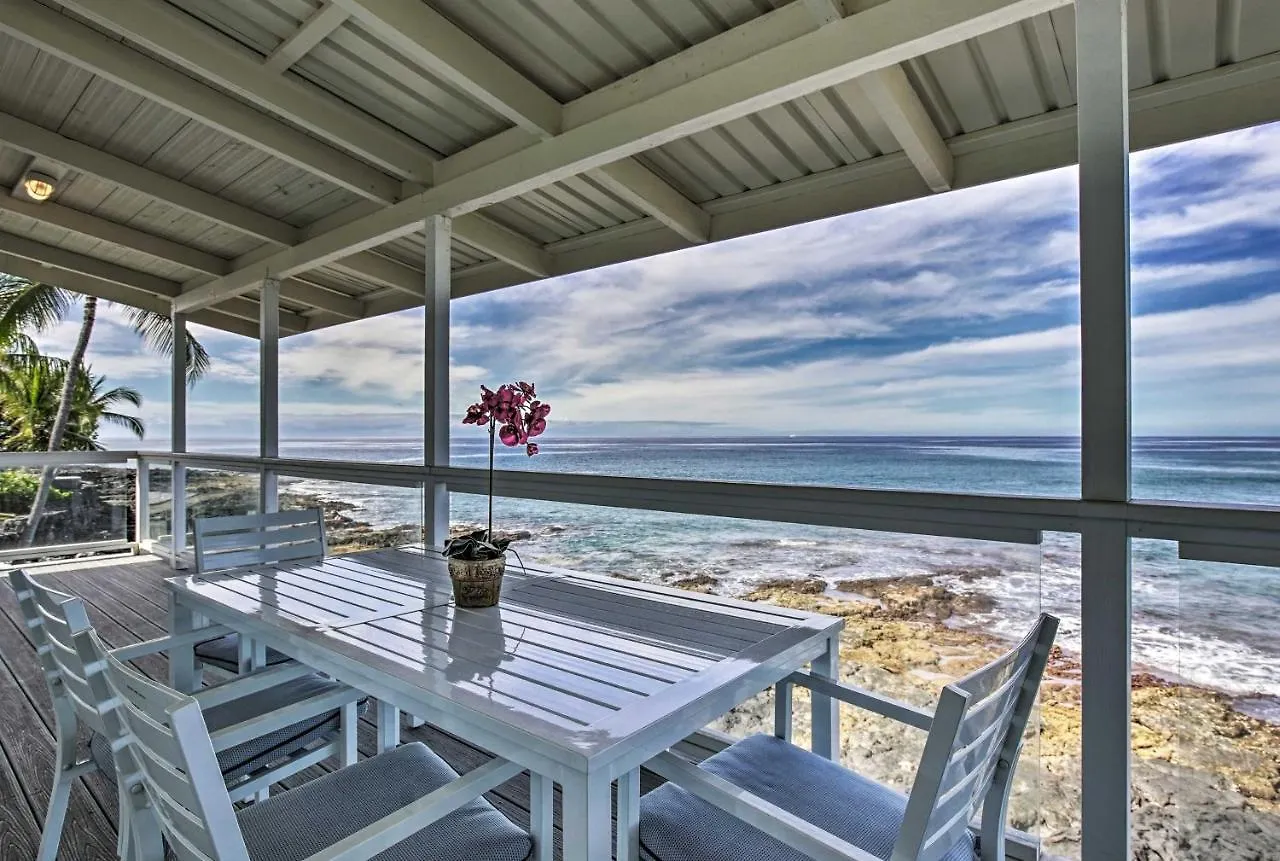 Oceanfront Kona Home With Beach Access And Views! 凯路亚-科纳 美国