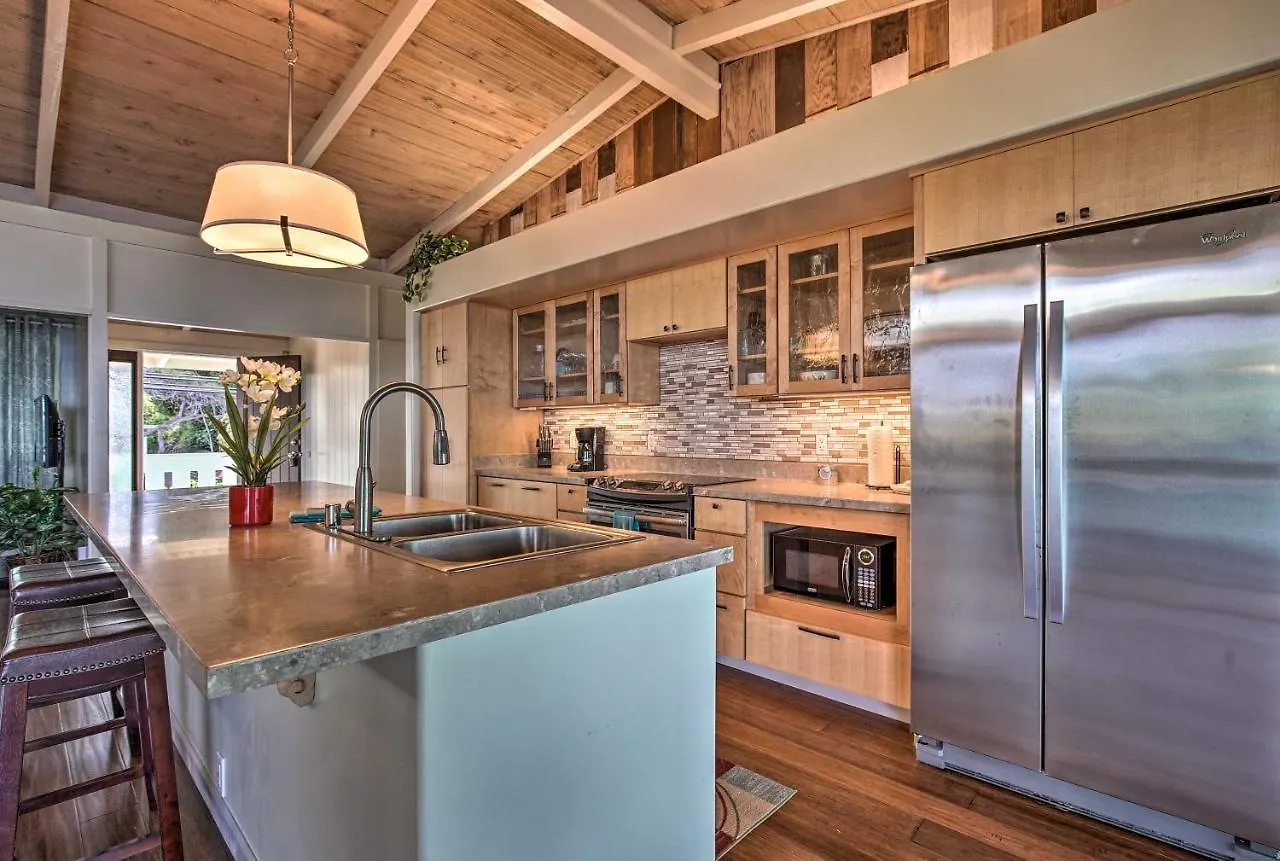 Oceanfront Kona Home With Beach Access And Views! 凯路亚-科纳 度假居