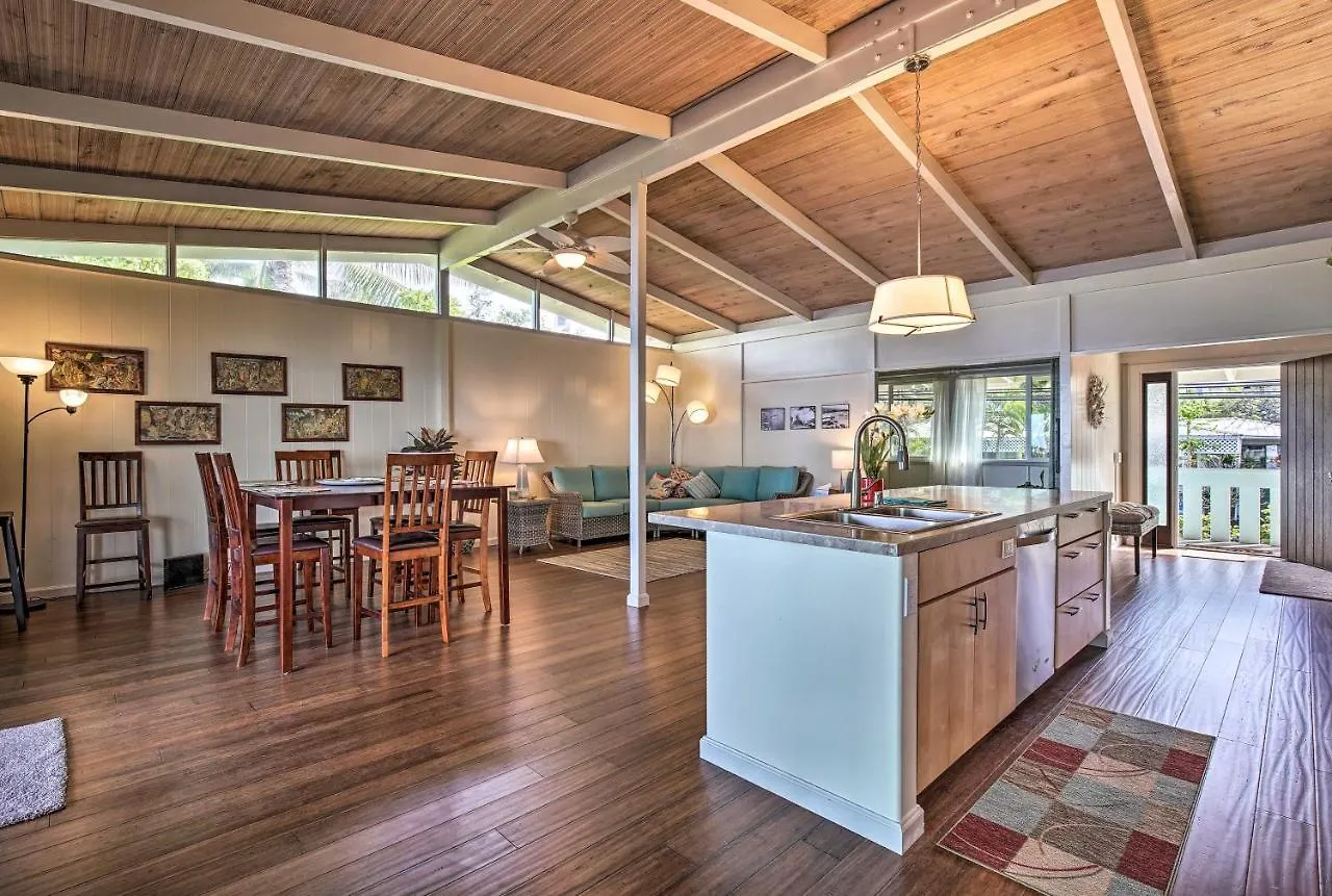 度假居 Oceanfront Kona Home With Beach Access And Views! 凯路亚-科纳