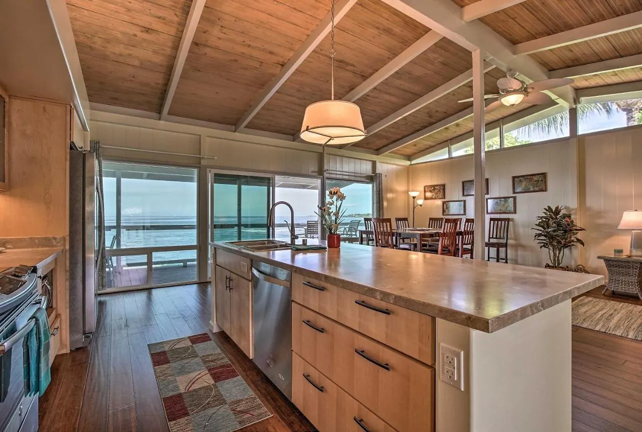 Oceanfront Kona Home With Beach Access And Views! 凯路亚-科纳 美国
