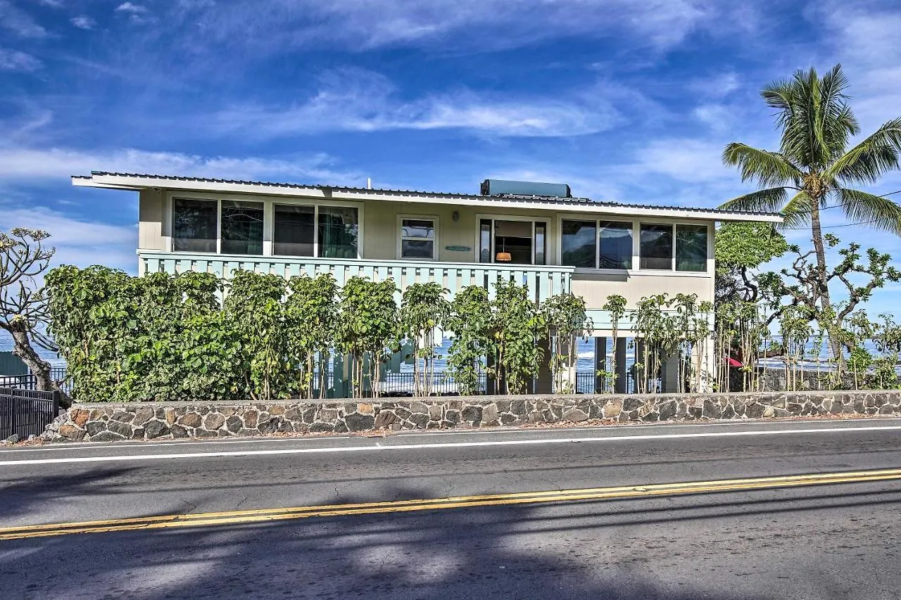 度假居 Oceanfront Kona Home With Beach Access And Views! 凯路亚-科纳