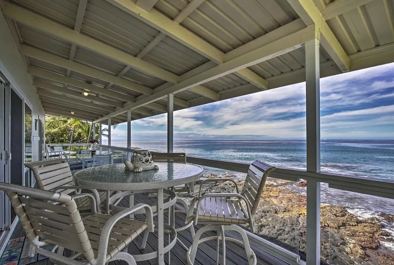 Oceanfront Kona Home With Beach Access And Views! 凯路亚-科纳